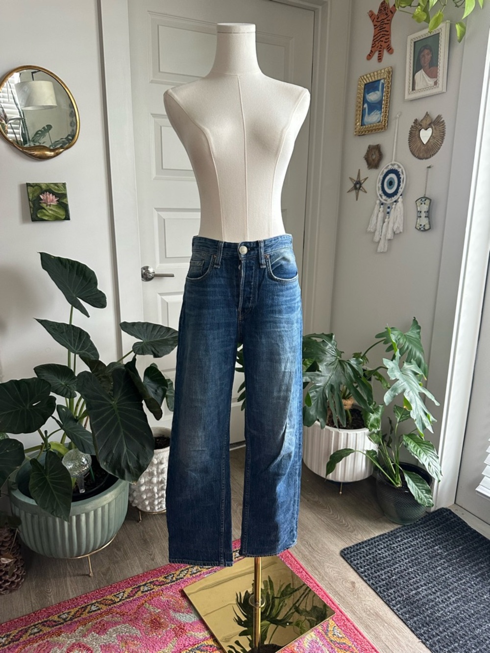 Rag and Bone Classic Straight Leg Jean in Dark Blue
